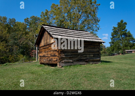 Building on the grounds of the Booker T Washington National Monument in Virginia Stock Photo