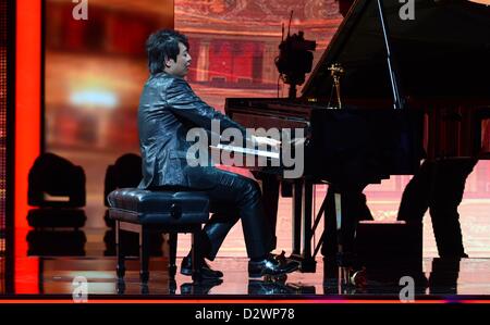 Pianist Lang Lang  attends the 48th Golden Camera Awards (Goldene Kamera) at the Axel Springer Haus on February 2, 2013 in Berlin, Germany Stock Photo