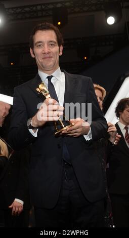 Actor Clive Owen L-R attends the 48th Golden Camera Awards (Goldene Kamera) at the Axel Springer Haus on February 2, 2013 in Berlin, Germany Stock Photo