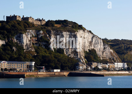 View of cliffs and waterfront in Dover, Kent, UK Stock Photo