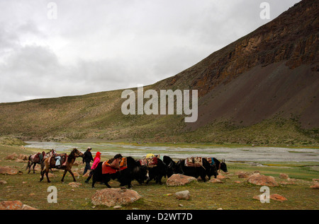 Holy Mount Kailash in western Tibet Stock Photo