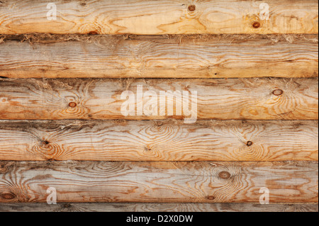 light pine wood logs background Stock Photo