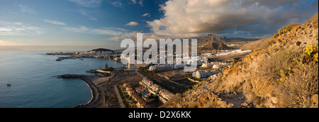 Panorama of the holiday resort of Los Cristianos, Tenerife Stock Photo