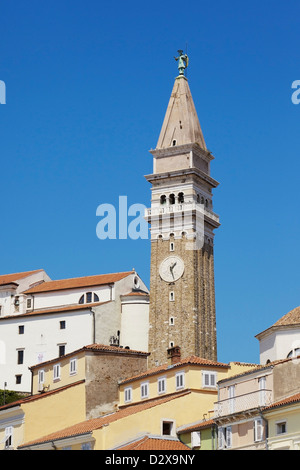 Piran, church, Slovenia, Southern Slovenia Stock Photo - Alamy