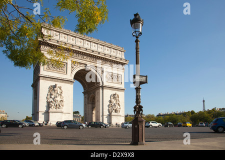 Arc de Triomphe in Paris Stock Photo