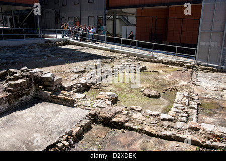 YHA The Rocks - The site of an archaeological excavation - with convict buildings dating back to the 1790s Sydney Australia Stock Photo