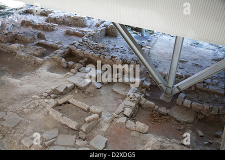 YHA The Rocks - The site of an archaeological excavation - with convict buildings dating back to the 1790s Sydney Australia Stock Photo