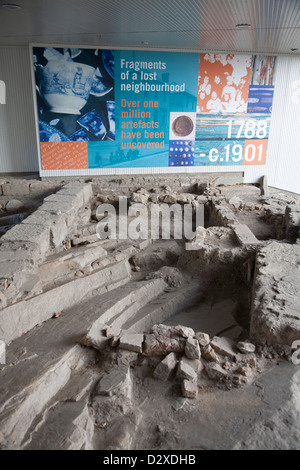 YHA The Rocks - The site of an archaeological excavation - with convict buildings dating back to the 1790s Sydney Australia Stock Photo