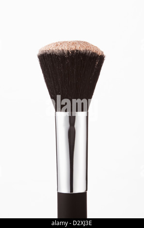 Close up of blush powder on makeup brush Stock Photo