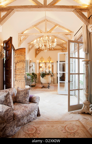 Luxury livingroom and foyer Stock Photo