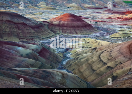 View of Painted Hills in Oregon Stock Photo