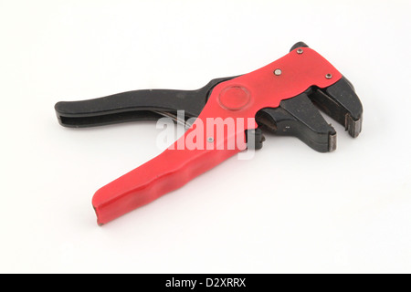 Wire strippers on a white background. Stock Photo
