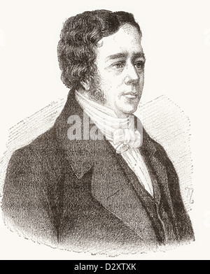 Hans Christian Ørsted or Oersted, 1777 –1851. Danish physicist and chemist. Stock Photo