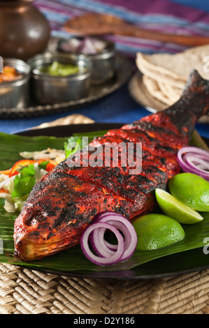 tandoori fish, Indian cuisine Stock Photo - Alamy