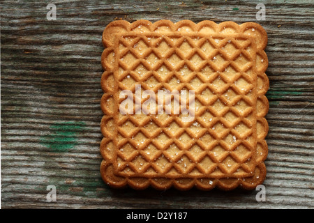 coockie on old wooden weathering table Stock Photo