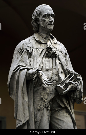 Alessandro Volta (1745-1827). Italian physicist. Statue. University of Pavia. Italy. Stock Photo