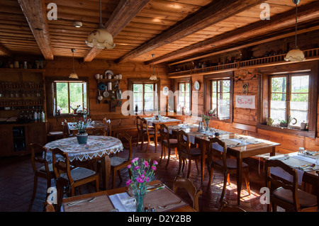 Dining room in a Lusatian half-timbered house Stock Photo