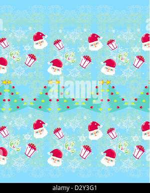 Set of Christmas Background Seamless Pattern Design With Santa Claus ...