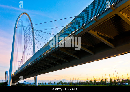 famous Calatrava bridge in Reggio Emilia in northern Italy Stock Photo