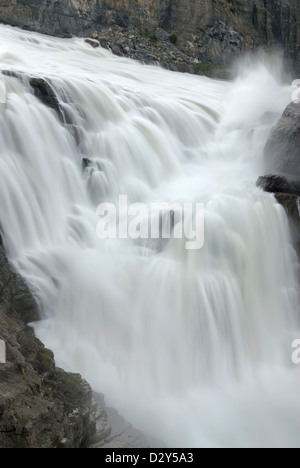 Virginia Falls on the Nahanni River in Canada's Northwest Territories. Stock Photo