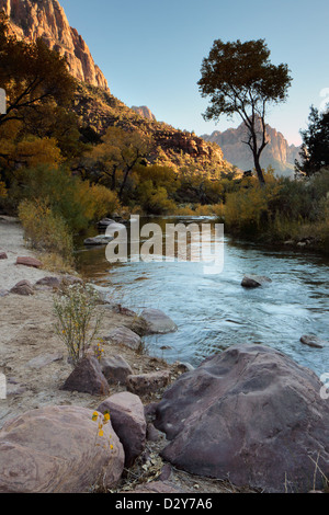 Late afternoon Virgin River valley Stock Photo