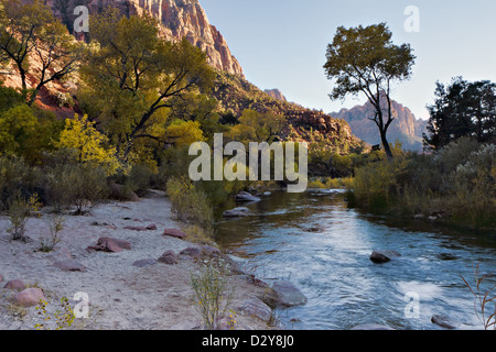 Late afternoon Virgin River valley Stock Photo