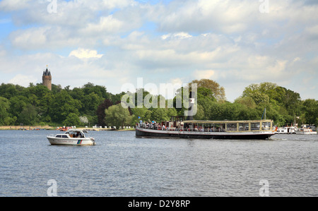 Potsdam, Germany, the excursion boat on the Gustav Havel Stock Photo
