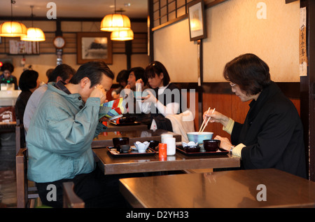 Kamakura, Japan, people in a restaurant Stock Photo