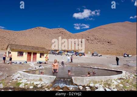 natural hot spring baths, Eduardo Avaroa Andean National Reserve, Bolivia, South America Stock Photo