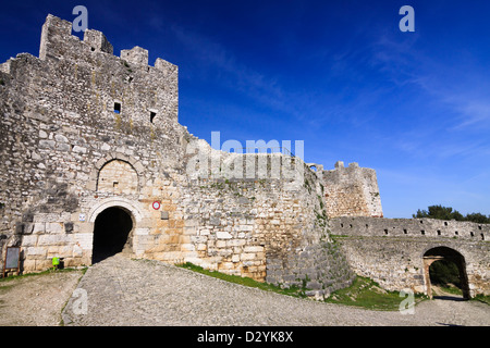 Entrance to the castle and Kala quarter of Berat, Albania Stock Photo
