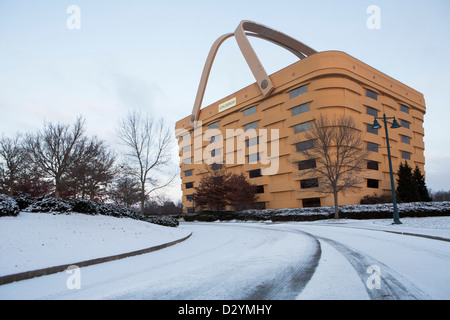 The basket shaped headquarters of basket maker The Longaberger Company.  Stock Photo