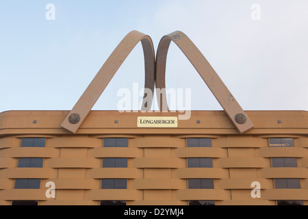 The basket shaped headquarters of basket maker The Longaberger Company.  Stock Photo