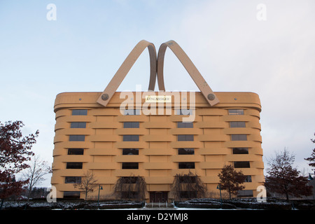 The basket shaped headquarters of basket maker The Longaberger Company.  Stock Photo