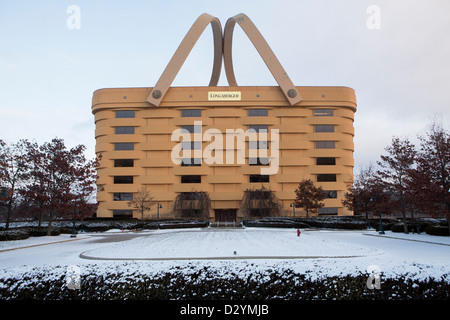 The basket shaped headquarters of basket maker The Longaberger Company.  Stock Photo