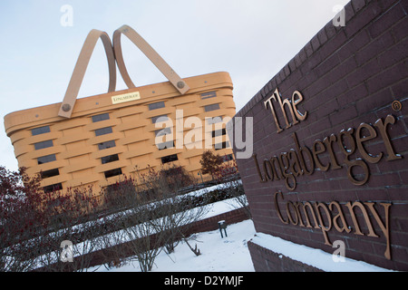 The basket shaped headquarters of basket maker The Longaberger Company.  Stock Photo