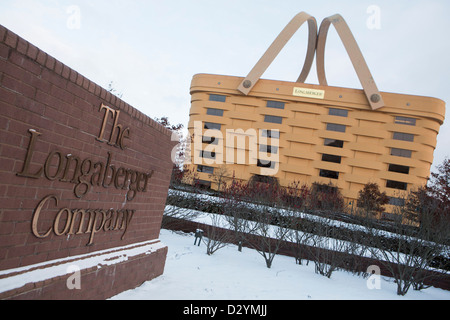 The basket shaped headquarters of basket maker The Longaberger Company.  Stock Photo