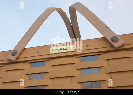 The basket shaped headquarters of basket maker The Longaberger Company.  Stock Photo