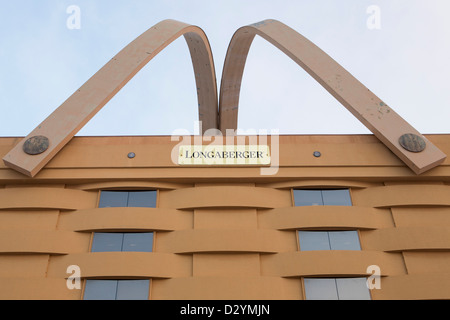 The basket shaped headquarters of basket maker The Longaberger Company.  Stock Photo