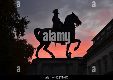 Statue of King Edward VII at Waterloo Place in London Stock Photo