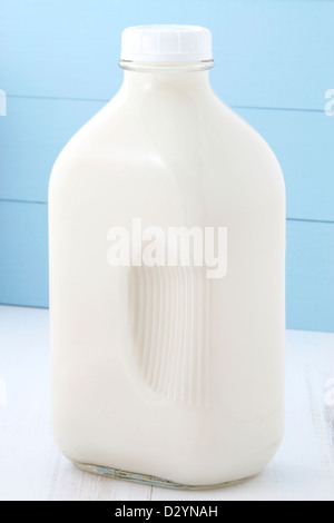 Delicious, nutritious and fresh half gallon Milk Bottle. Stock Photo