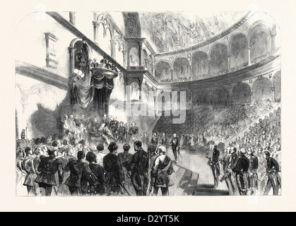 THE OPENING OF THE NEW ITALIAN PARLIAMENT BY VICTOR EMMANUEL ON THE 18TH ULT. 1861 Stock Photo