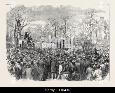 FUNERAL OF VICTOR NOIR, 1870 Stock Photo