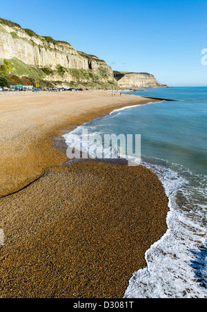 Beach at Hastings in East Sussex, England, UK Stock Photo
