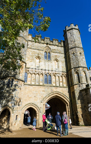 The gatehouse at Battle Abbey in East Sussex, England, UK Stock Photo