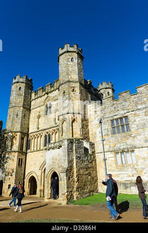 The gatehouse at Battle Abbey in East Sussex, England, UK Stock Photo