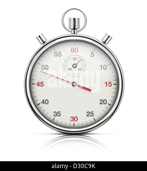 Realistic chronometer stop watch isolated on white background Stock ...
