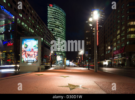 Boulevard of stars at Potsdamer Platz Stock Photo