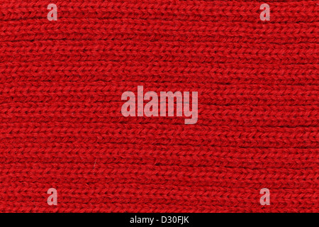 High resolution texture of red knitted fabric Stock Photo