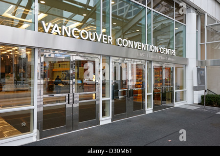 entrance to Vancouver convention centre east BC Canada Stock Photo