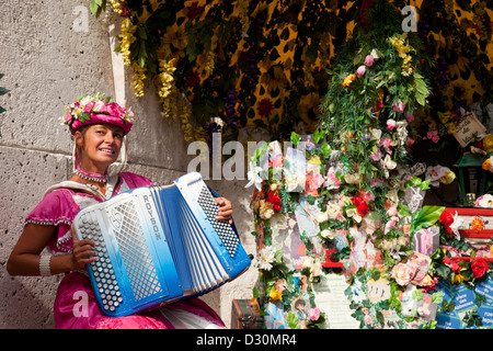 accordionist at the basilica Sacre Coeur in Montmartre, Paris Stock Photo